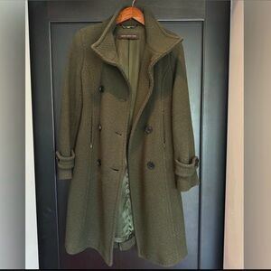 Marc New York wool coat, army green, size Small- vintage from Y2K